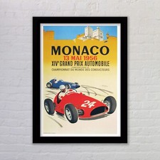 Framed Monaco Grand Prix 1956