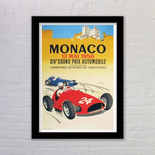Framed monaco grand prix 1956 - monaco,