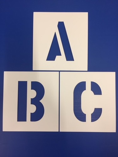 Big alphabet stencil - big, letters