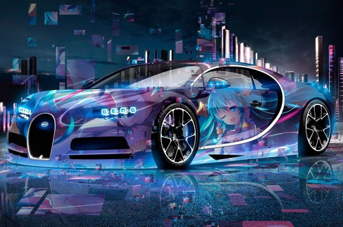 Bugatti poster - a4,