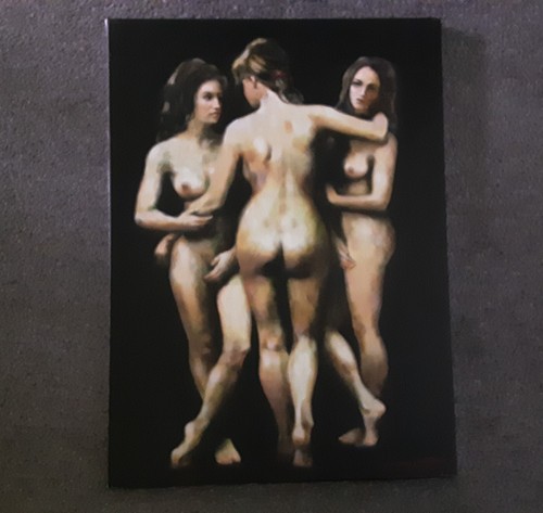 Vintage painting nude - vintage, of