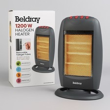 Beldray / Nutmeg Halogen Heater with 3 Heat Settings,Oscillation& Safety Cut-Out