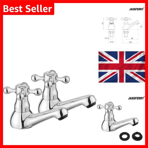 Brass victorian basin taps set - victorian,