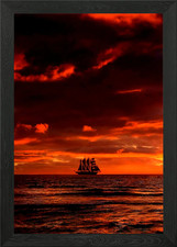 Ship framed wall art poster - wall,