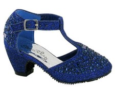 GIRLS GLITTER RHINESTONE GEM BRIDESMAID WEDDING PARTY SANDALS SHOES UK SIZE 7-2