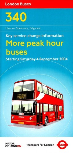 Route 340 london - route, timetable