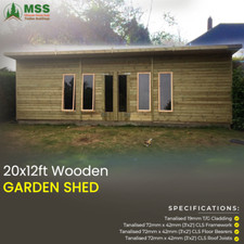 20x12 wooden garden shed - 20x12',