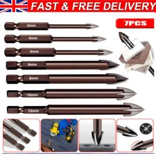 7Pcs Multi-Material Tile Drill Bits for Glass Ceramic Porcelain Marble  Granite