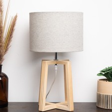 Natural Wooden Table Lamp with