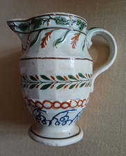 Antique Prattware moulded relief Jug  A/F