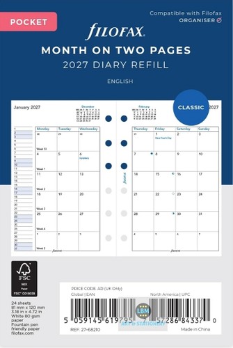 Filofax 2027 pocket diary - pocket,