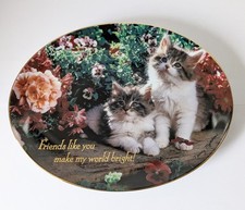 Rare Kitten Franklin Mint Collectors Plate Sunny Day Friends by Nancy Matthews