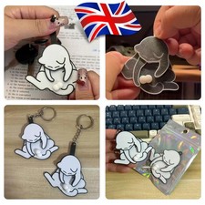 Funny Wiggling Cat Keychain,3D