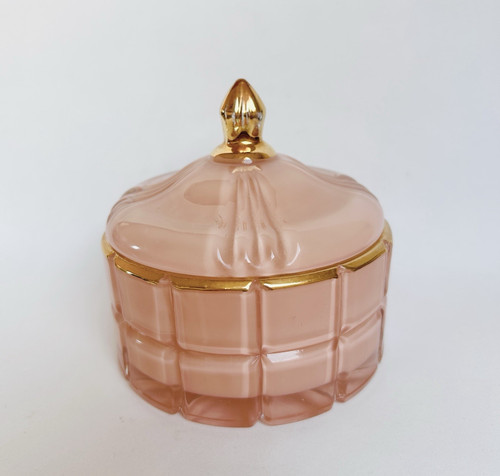 Livia glass peach - glass, pot