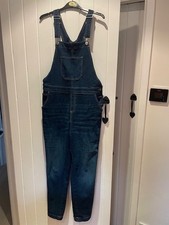 Ladies Tu Denim Dungarees Uk Size 14 - Inside Leg 30"