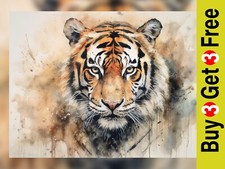 Tiger Portrait Watercolor