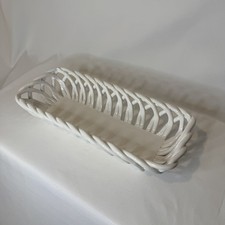 White Stoneware Weave Bread