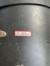 Le Blond Tom Drum Case Hard Fiber Body, Leather Strap, 15"X15"X10"