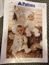 KNITTING PATTERN Doll's / Babies outfit 12-22”  Patons 5179 Dk Premature