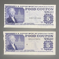 Two $5 Dollar USDA Food