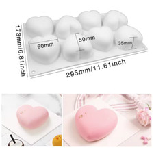 Silicone Pastry Molds for Chocolate 3D Heart Shaped Mousse Cake Dessert Baking P