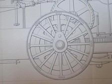1876 JOHN FOWLER ORIG ENGINEERING PLANS TRACTION ENGINE REFUSE BURNING FIREBOX +