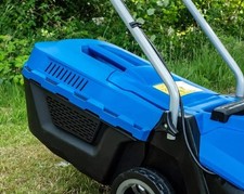 Hyundai 40V HYM40LI330PLawnmower Box ** COLLECTION BOX ONLY ** Blue and Black