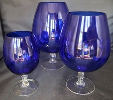 Three vintage mcm - three, cobalt