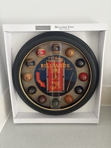 Billiards wall clock man cave - wall,