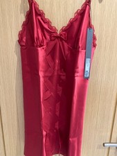 BNWT BOXED LUNA DI SETA RED SILK NIGHTDRESS SIZE 12