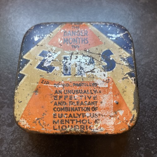 Vintage zips pastilles tin - vintage,
