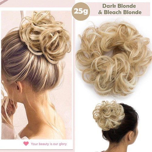Real natural curly messy bun - natural,
