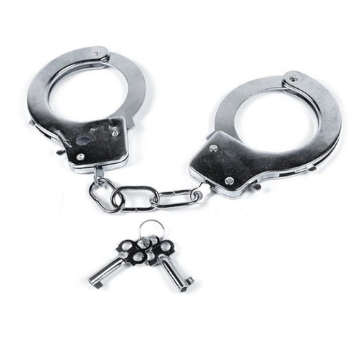 Metal handcuffs with keys - with,
