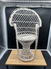 Vintage Mini Wicker Peacock