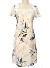 Paradise Found Floral Tropical Dress L Hawaii Womens Bamboo Paradise Beachy