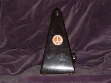 1949 Mahogany Maelzel type Metronome with Bell by E. Paillard Switzerland