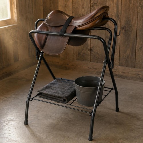 Folding saddle rack heavy duty - rack,