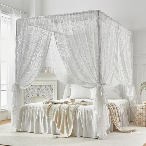 Luxury lace bed - bed, canopy