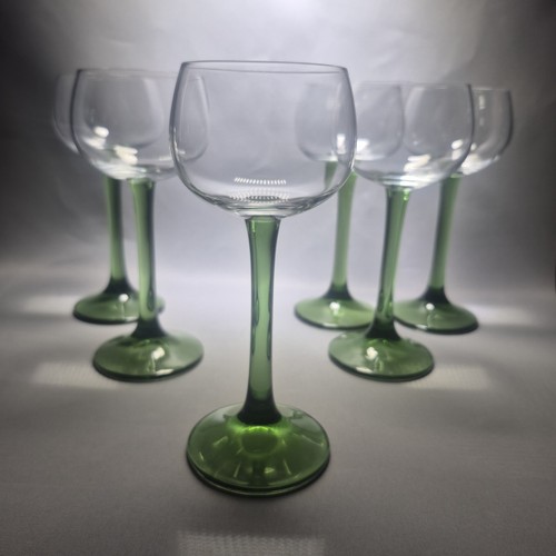 Vintage hock wine glasses - 6x,