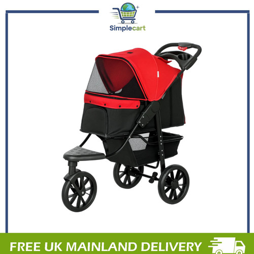 Folding wheel pet stroller - 3,