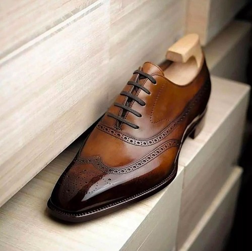 Mens brown oxford brogues - mens,