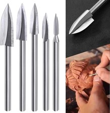 5x Wood Carving Drill Bits Set Crafts Engraving Drill Bit for Dremel Rotary Tool