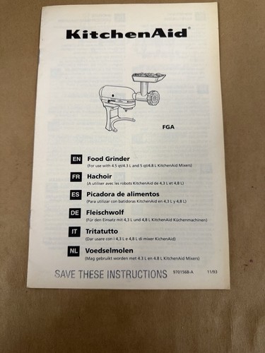 Kitchenaid food grinder - kitchenaid,