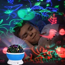 Dinosaur Night Light Projector, Rotating Star & Dino Light Show with 3 Modes