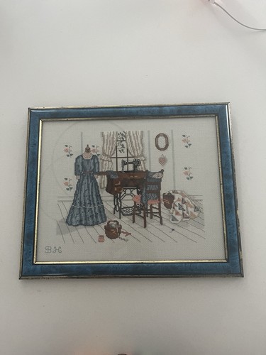 Vintage cross stitch sewing