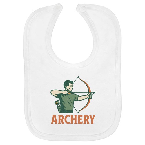 Archery bow arrow baby bib - &, arrow'