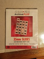 Clear File Archival Plud 35mm Slides Storage 22 Sheets Film Transparencies