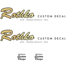 Custom Waterslide Guitar Headstock Decals x2 - '54 Style, Choose Your Text