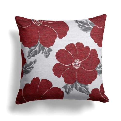 Poppy red cushion - red,