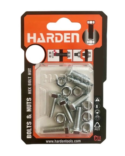 Harden m8x30mm bolt nut - nut, 3